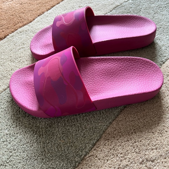 Valentino Shoes - Valentino Pink Camouflage Pool Slide Sandals Size 37